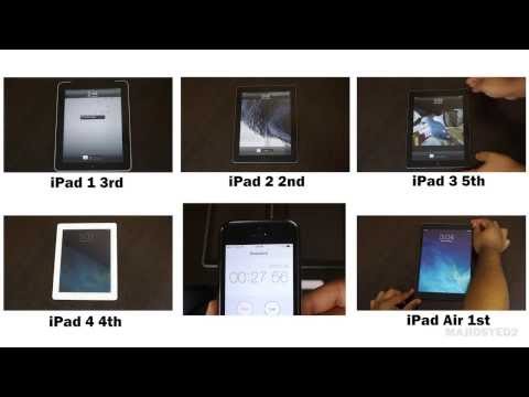 ipads - Testing the performance of the new iPad Air and comparing it tot he previous generation models. Follow me on twitter http://bit.ly/naPkja Add me on google + ...