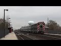 Metra And Amtrak Action On "The Racetrack." Brookfield, IL. 10-27-09.