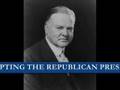 Hoover accept the Republican Presidential Nomination, 1932