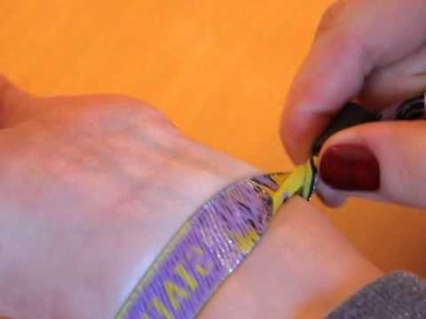 how to get v festival wristband off