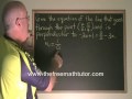 Perpendicular to a Vertical Line