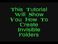 Creating Invisible Folders-Windows XP/Vista