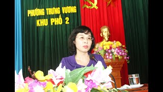 Phó Chủ tịch Thường trực HĐND tỉnh Trịnh Thị Minh Thanh dự sinh hoạt chi bộ khu 2, phường Trưng Vương