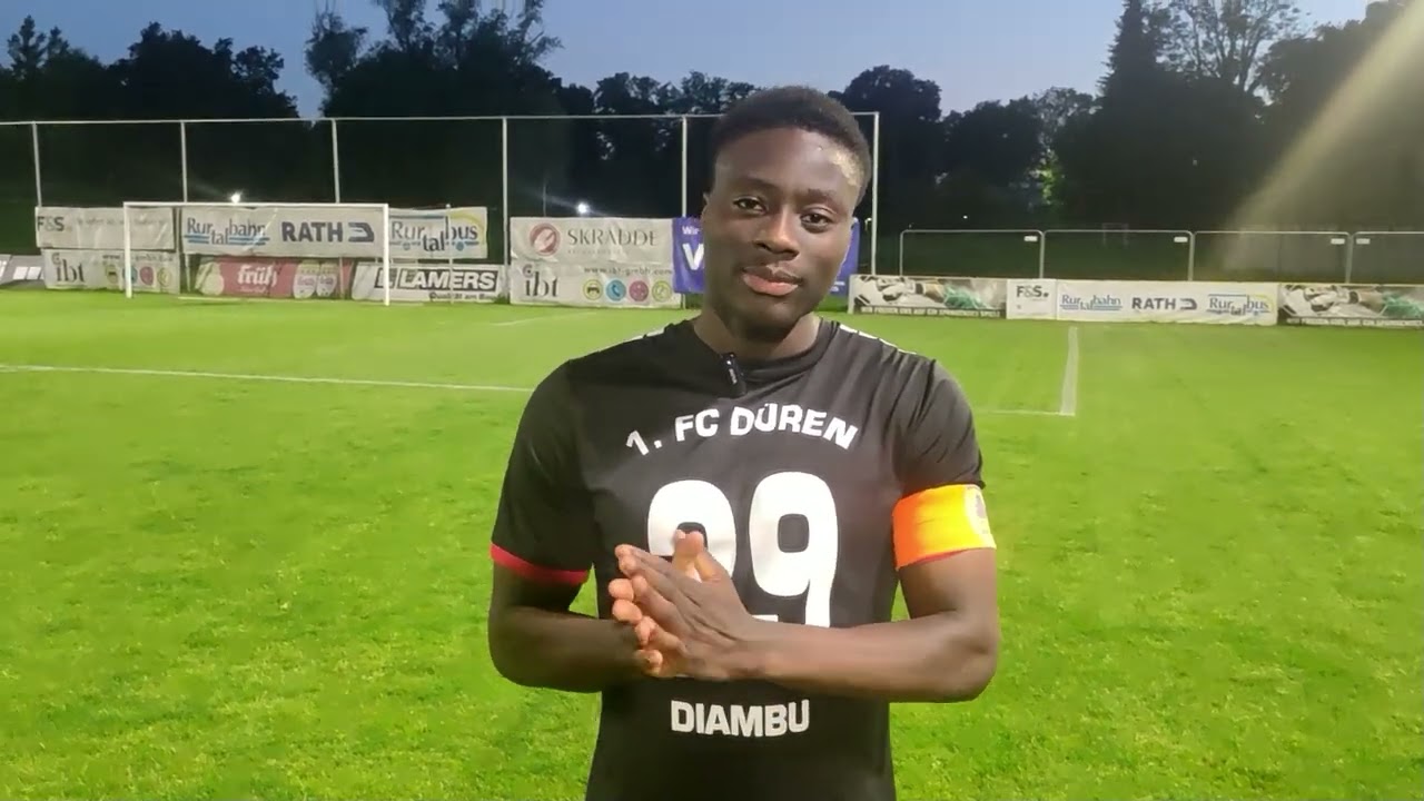  Christie Diambu, Verteidiger 1. FC Düren, 19 Jahre jung und heute Startelf und Kapitän 