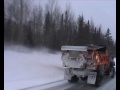 Driving through snow Driving through snow