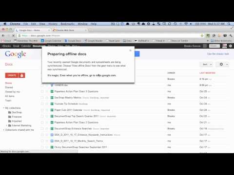 how to enable offline google docs