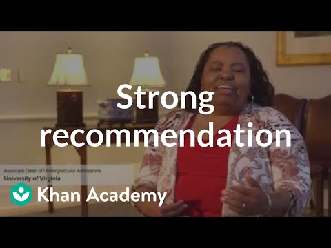 elements of a strong recommendation letter video khan academy