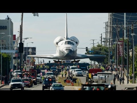 Spacevidcast - OV-105 or Space Shuttle Endeavour took one final mission, from the Los Angeles International Airport to the California Science Center. We take a quick peek a...