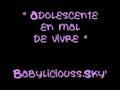 Adolescente en mal de vivre
