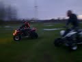 Een beetje nat voor de quad