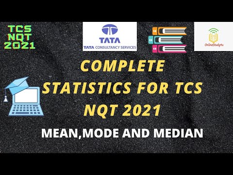 Statistics questions for TCS NQT 2021 | TCS NQT aptitude