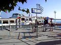 Ferryboat on Lac de Bienne arriving at Twann/Switzerland