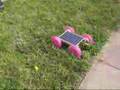 Pink wheeled 4 wheel drive solar robot