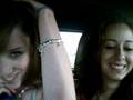 Tara and Gia in the car