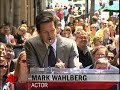 oscar-nominated actor mark wahlberg shows that he's a real family man after being presented with a star on the hollywood walk of fame. his latest co-star, will ferrell, was there to poke fun at the guest of honor. (july 30)