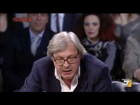 Sgarbi show a Piazzapulita: 'L'Euro l'hanno voluto Ciampi e Prodi, vaffan***'