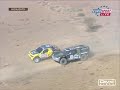 Robby Gordon bumps an other driver at the Dakar rallye Robby Gordon bumps an other driver at the Dakar rallye