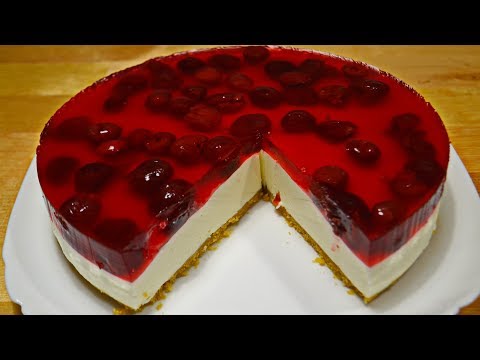 Торт Без Выпечки "Сметанный Мусс с Вишней" Очень простой!