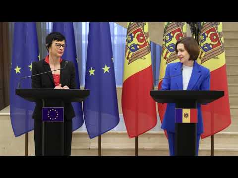 Президент Майя Санду и Европейский комиссар по расширению Марта Кос объявили о пакете мер по поддержке энергетической безопасности Молдовы