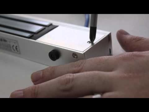how to install em lock on glass door
