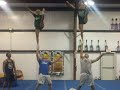One arm,  ball  up stretch