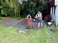 Russian Guy Thrown by Garbage Explosion