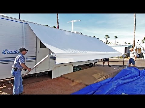 how to patch awning