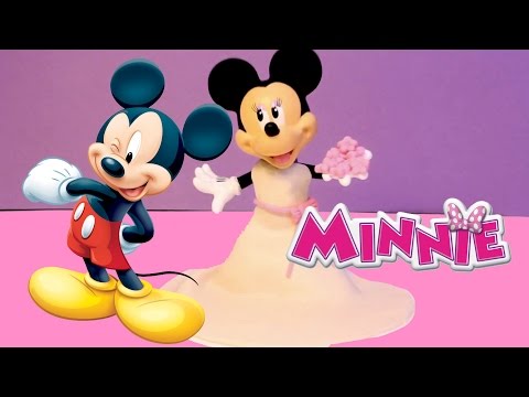 minnie - Beautiful Minnie Mouse Play Doh Wedding Dress Minnie's Dress-up Doll Mickey Mouse Club House Minnie's Convertible Snap Dresses ✿◕ ‿ ◕✿ Beautiful Play Doh Clown Playset Playdough...