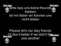 Tokio Hotel - Freunde Bleiben (german/english text)