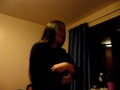 A small aberdeenshire girl watches two girls one cup.