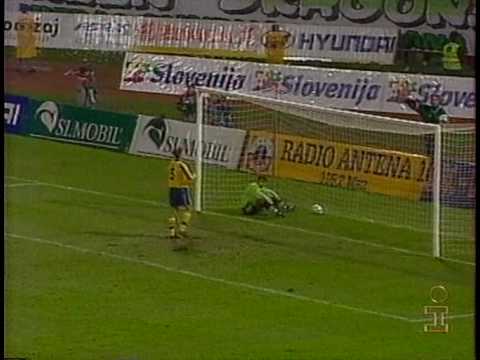 гол - Плей-оф ЧЕ 2000. Словения - Украина 2:1.