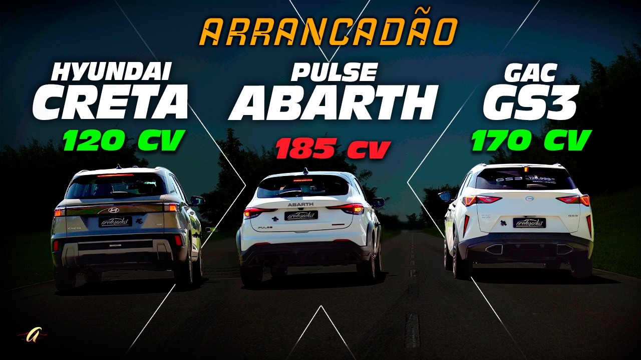 GAC GS3 X PULSE ABARTH X HYUNDAI CRETA NO ARRANCADÃO! Qual SUV de R$ 160 mil é mais rápido?