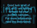 Second Character Audition needed!