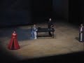 op�ra en quatre actes (1884)
livret de joseph m�ry et camille du locle
d'apr�s le drame de friedrich schiller, traduit en italien par achille de cauzi�res et angelo zanardini

direction musicale teodor currentzis
mise en sc�ne graham vick
d�cors et costumes tobias hoheisel
lumi�res matthew richardson
chef des choeurs winfried maczewski

filippo ii james morris
don carlo stefano secco
rodrigo, marchese di posa dmitri hvorostovsky
il grande inquisitore mikhail petrenko
un frate paul gay
elisabetta di valois tamar iveri
la principessa eboli yvonne naef
tebaldo elisa cenni
il conte di lerma jason bridges
voce dal cielo elena tsallagova

isabelle entre, alarm�e par le vol de son coffret � bijoux. il est entre les mains du roi et, � l'int�rieur, se trouve un portrait de carlos. le roi l'accuse d'adult�re. elle s'�vanouit. philippe ii appelle eboli et posa � l'aide. posa comprend qu'il doit agir rapidement et se sacrifier. en proie au remords,