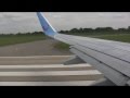 Thomsonfly B737-800 taxi and take off at Doncaster Airport