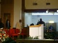 Bishop Leon E Parker preaching sunday mornin
