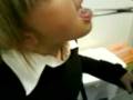 Lizabeth getting her tongue pierced