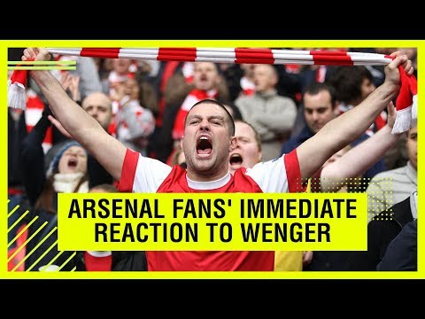 Video: Arsenal fans' immediate reaction to Wenger announcement