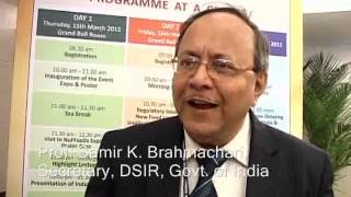 Prof.Samir K.Brahmachari congratulates MM Activ, the brainchild behind Nutra India Summit