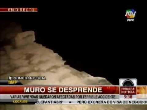 SMP: Varias viviendas se vieron afectadas por colapsó de muro de contención