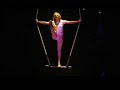 One of the most skilled aerial performers in the world, Shana Carroll is so much more than just another circus act. This lady takes ballet into the air and performs with such heart that it is impossible to take one's eyes off her. While touring Europe with Cirque du Soleil in the show Saltimbanco she performed her routine at The Royal Albert Hall and brought the audience to their feet. The amazing thing was how she performed not to the audience but in her own private universe, and brought a sheer joy to an impeccably executed routine. It was that, more than a mind numbing display of aerial ability, that the crowd reacted to night after night. This piece is from a show she performs in Montreal with her group Les 7 Doigts de la Main. She's an exceptional performer.