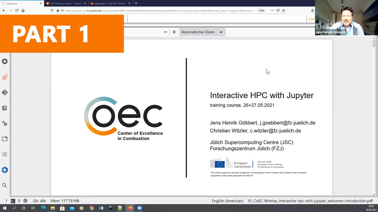 CoE Training Course - "Interactive HPC with JupyterLab" - Part 1