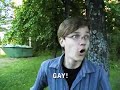 Lightsaber fight in a park