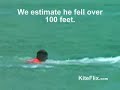 Extreme kitesurf tow-in