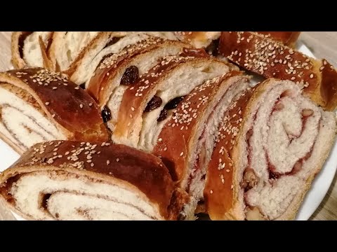 🥰Выпечка как пух! Рулеты из дрожжевого теста! 3 разных рулета из одного теста 👍