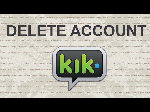 how to eliminate a kik account