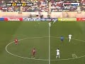 Hard football (soccer) tackle