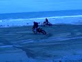 Winky, Ing, Nathan and Keenan on the beach with the motox bikes!