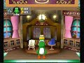 The last of the five party hosts takes us to a tropical paradise where he is building a seaside establishment, but he is a bit under-financed, so while we are gathering stars and coins, part of our profits go to his businessbefore giant waves destroy it numerous times.
