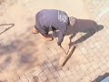 Laying blockpaving forecourt